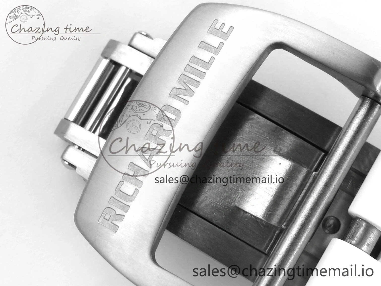 RM055 Ti NTPT UOKF 1:1 Best Edition White Red Inner Bezel White Crown on White Rubber Strap RMUL2 Super Clone