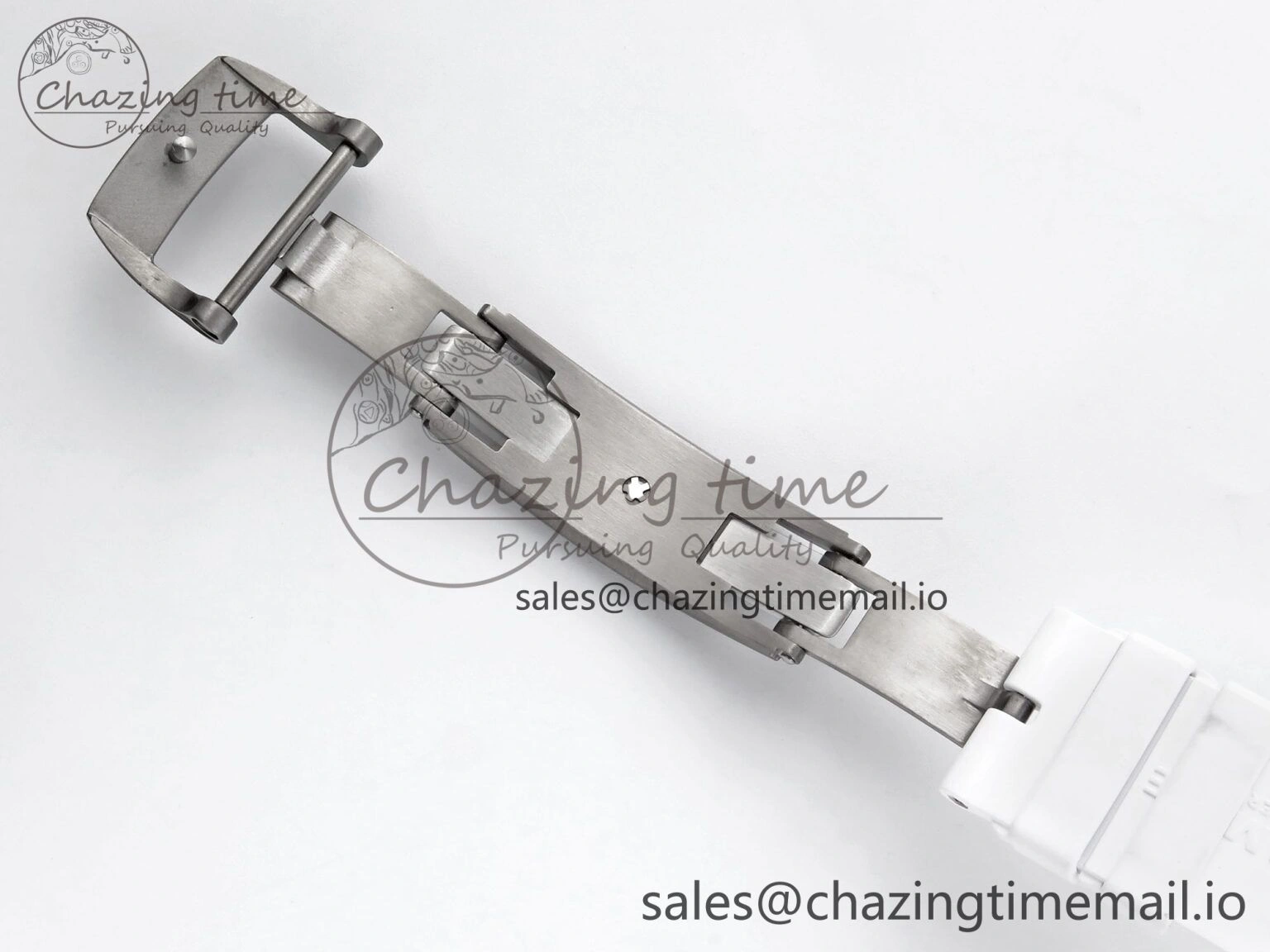 RM055 Ti NTPT UOKF 1:1 Best Edition White Red Inner Bezel White Crown on White Rubber Strap RMUL2 Super Clone