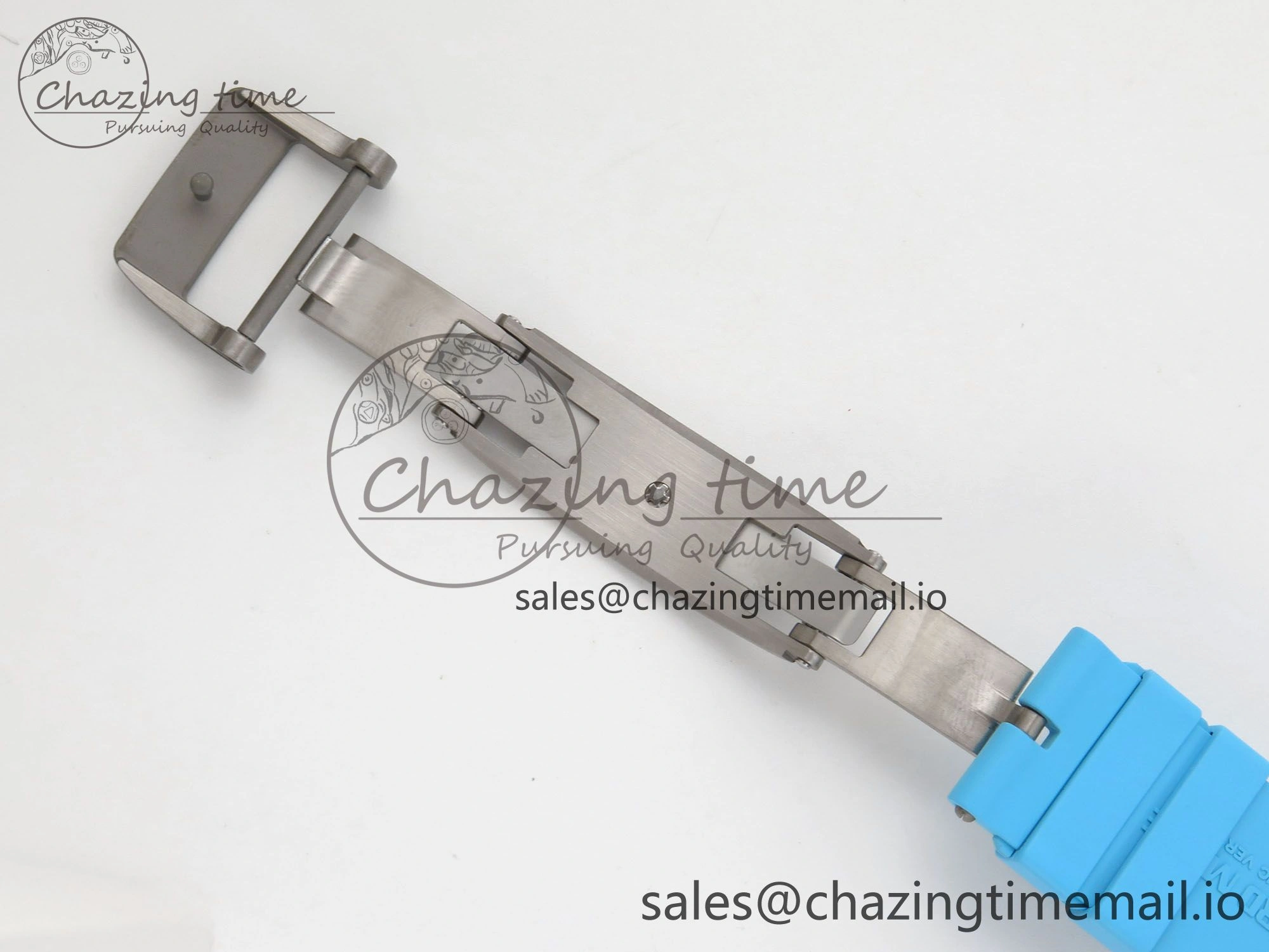RM055 White Ceramic APSF 1:1 Best Edition Blue Inner Bezel on Blue Rubber Strap RMUL2 Super Clone