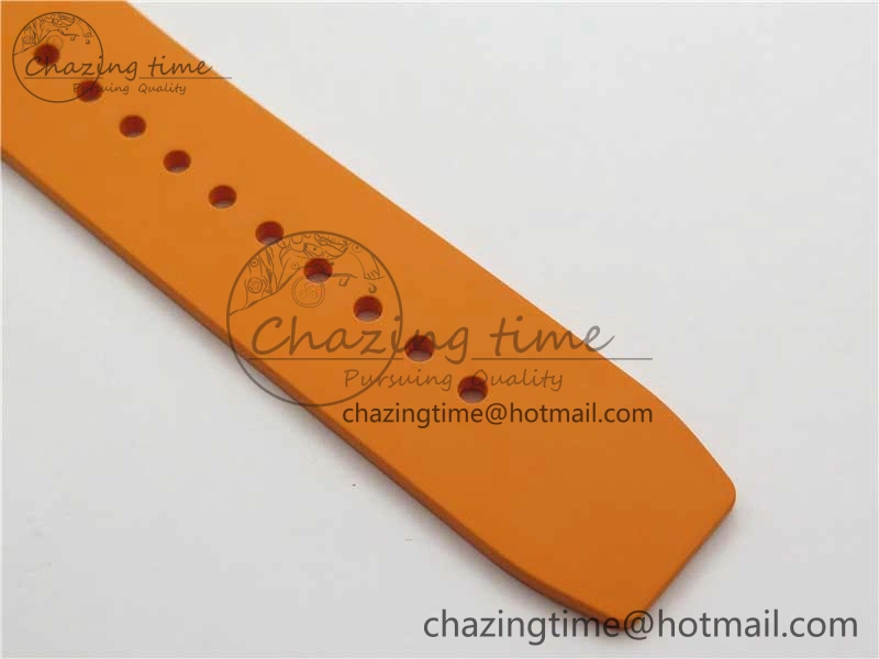 RM055 White Ceramic KVF Best Edition Skeleton Dial Black on Orange Rubber Strap MIYOTA8215 V3