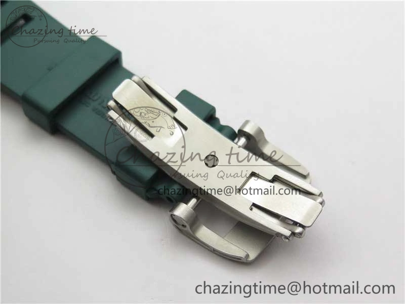 RM055 White Ceramic KVF Best Edition Skeleton Dial Green on Green Rubber Strap MIYOTA8215 V3