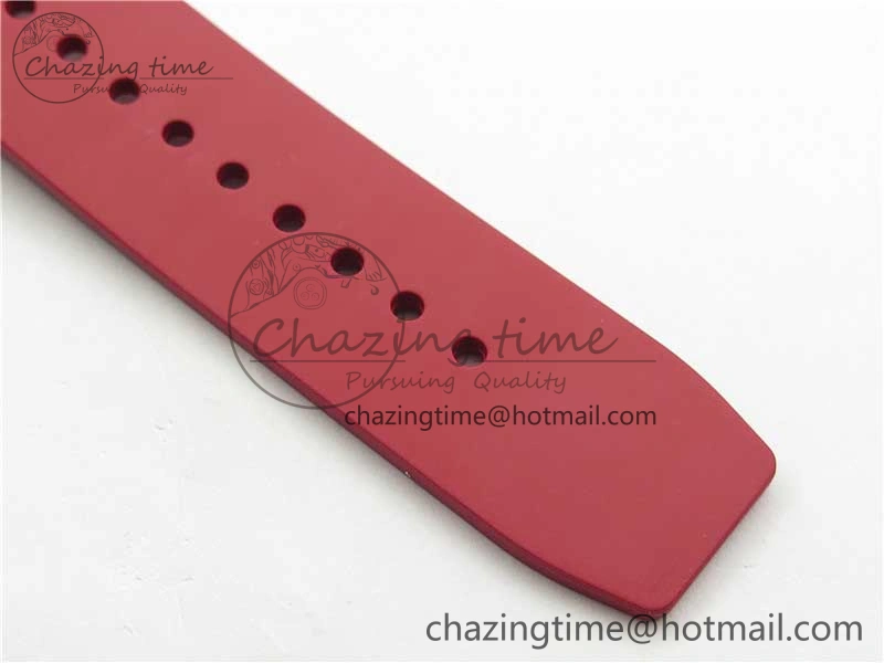 RM055 White Ceramic KVF Best Edition Skeleton Dial Red on Red Rubber Strap MIYOTA8215 V3
