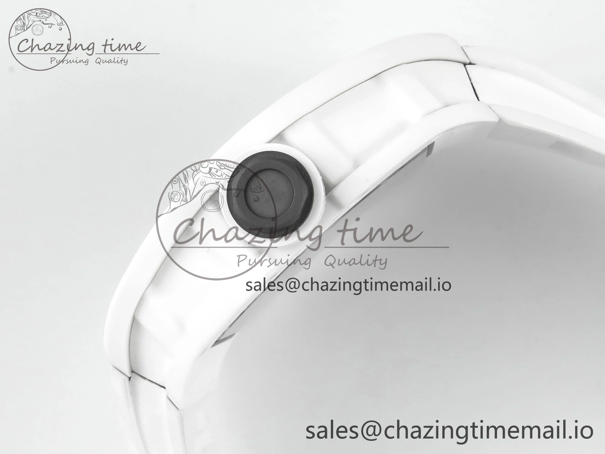 RM055 White Ceramic RMF Best Edition Skeleton Dial On White Rubber Strap RMUL2 Super Clone