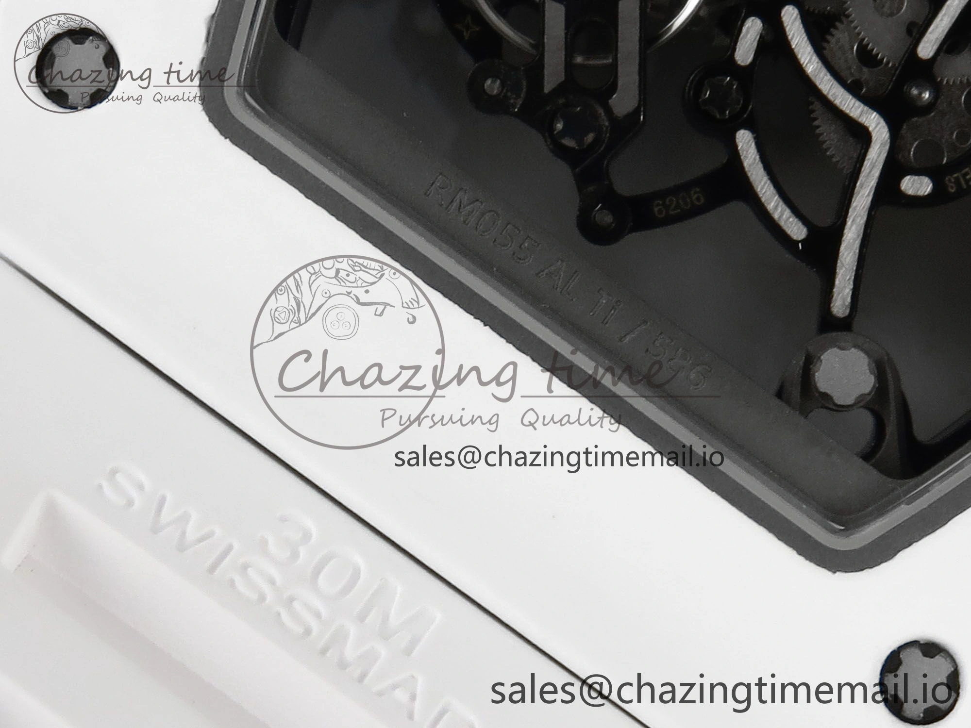 RM055 White Ceramic RMF Best Edition Skeleton Dial On White Rubber Strap RMUL2 Super Clone