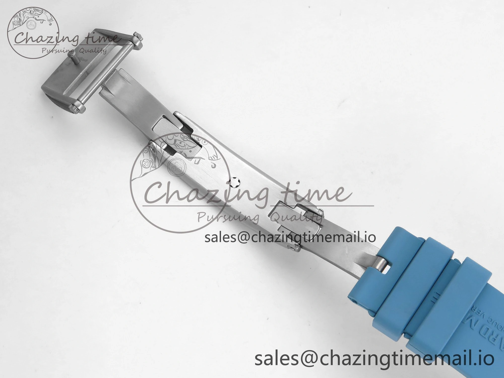 RM055 White Ceramic T+F 1:1 Best Edition Blue Skeleton Dial on Blue Rubber Strap RMUL2 Super Clone