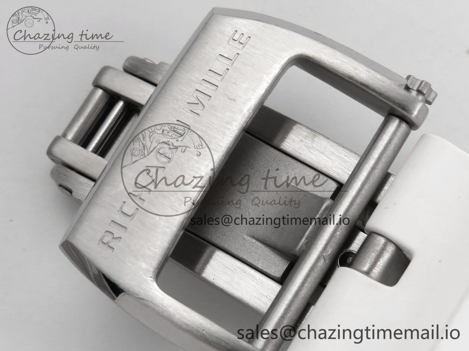 RM055 White Ceramic T+F 1:1 Best Edition Red Skeleton Dial on White Rubber Strap RMUL2 Super Clone