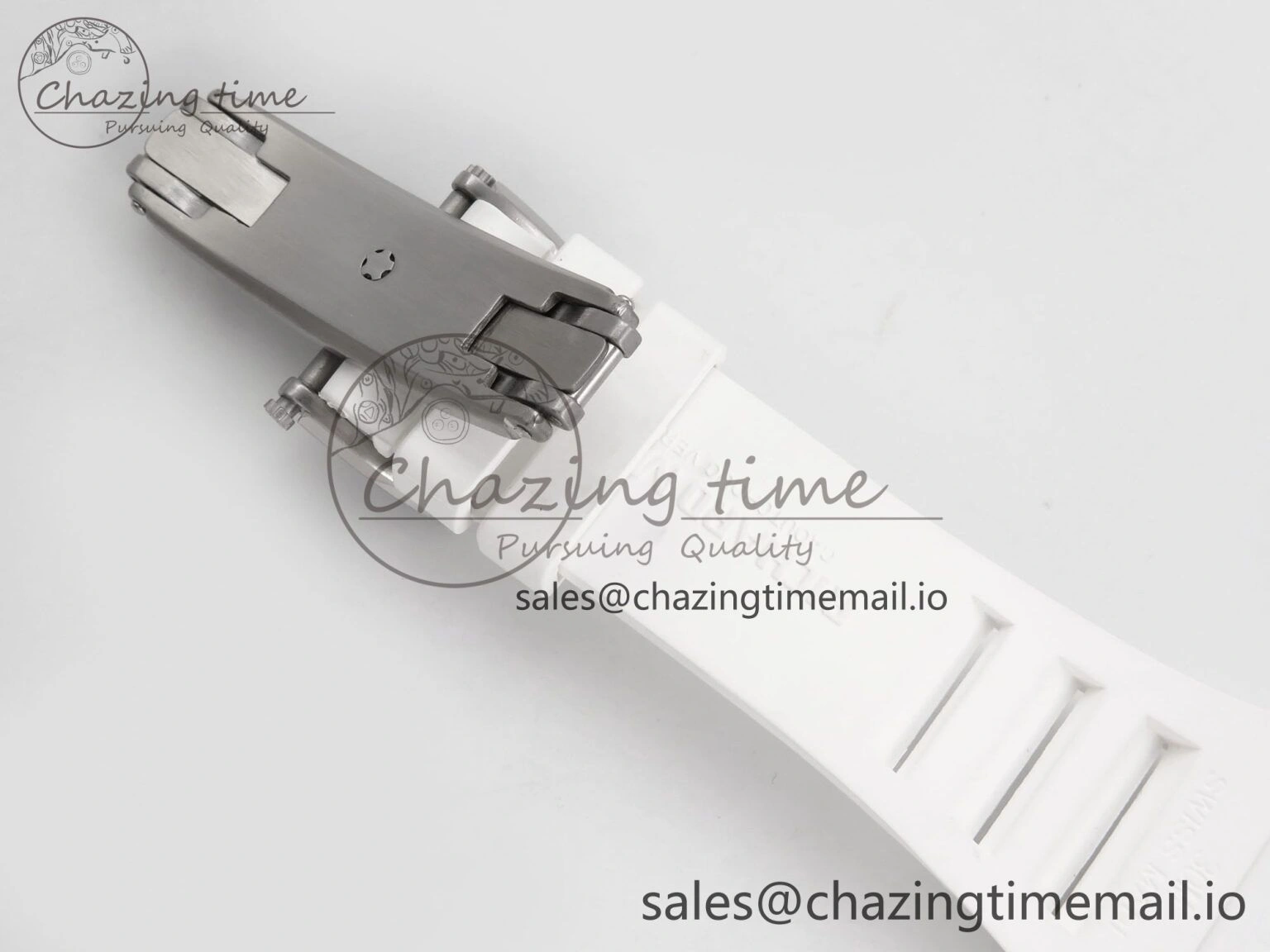 RM055 White Ceramic T+F 1:1 Best Edition Red Skeleton Dial on White Rubber Strap RMUL2 Super Clone