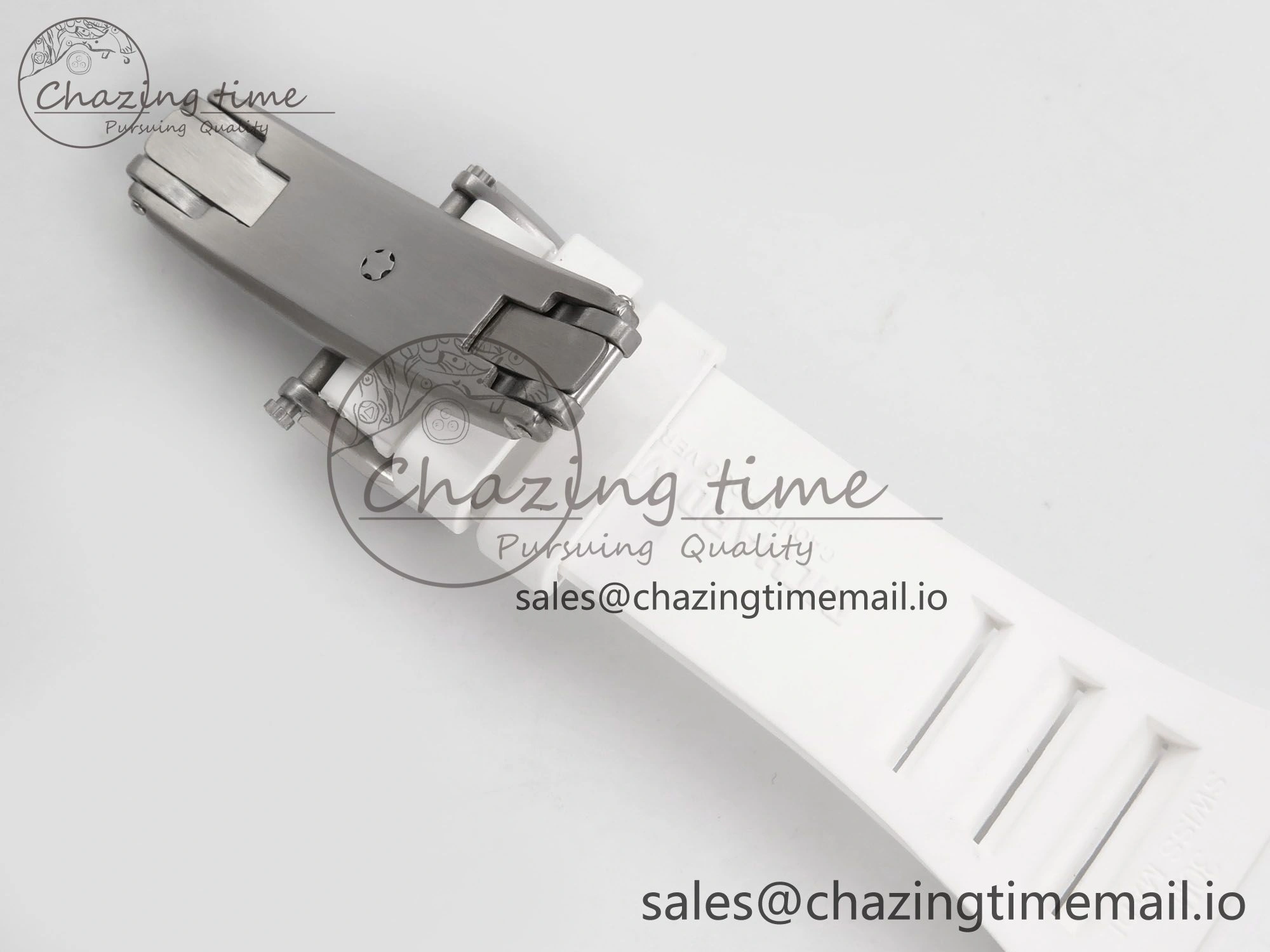RM055 White Ceramic T+F 1:1 Best Edition Red Skeleton Dial on White Rubber Strap RMUL2 Super Clone