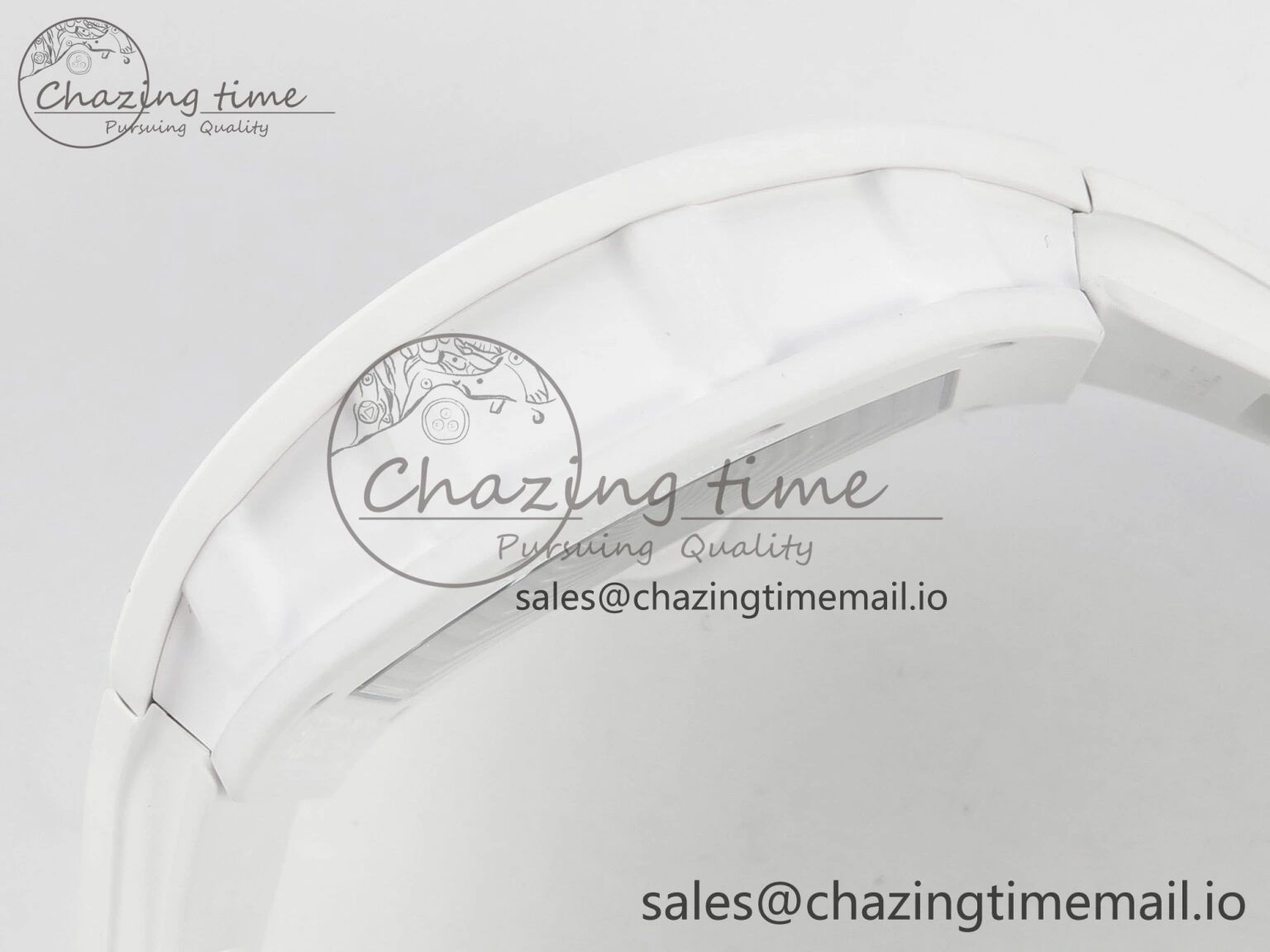 RM055 White Ceramic ZF 1:1 Best Edition on Rubber Strap RMUL2 Super Clone V3
