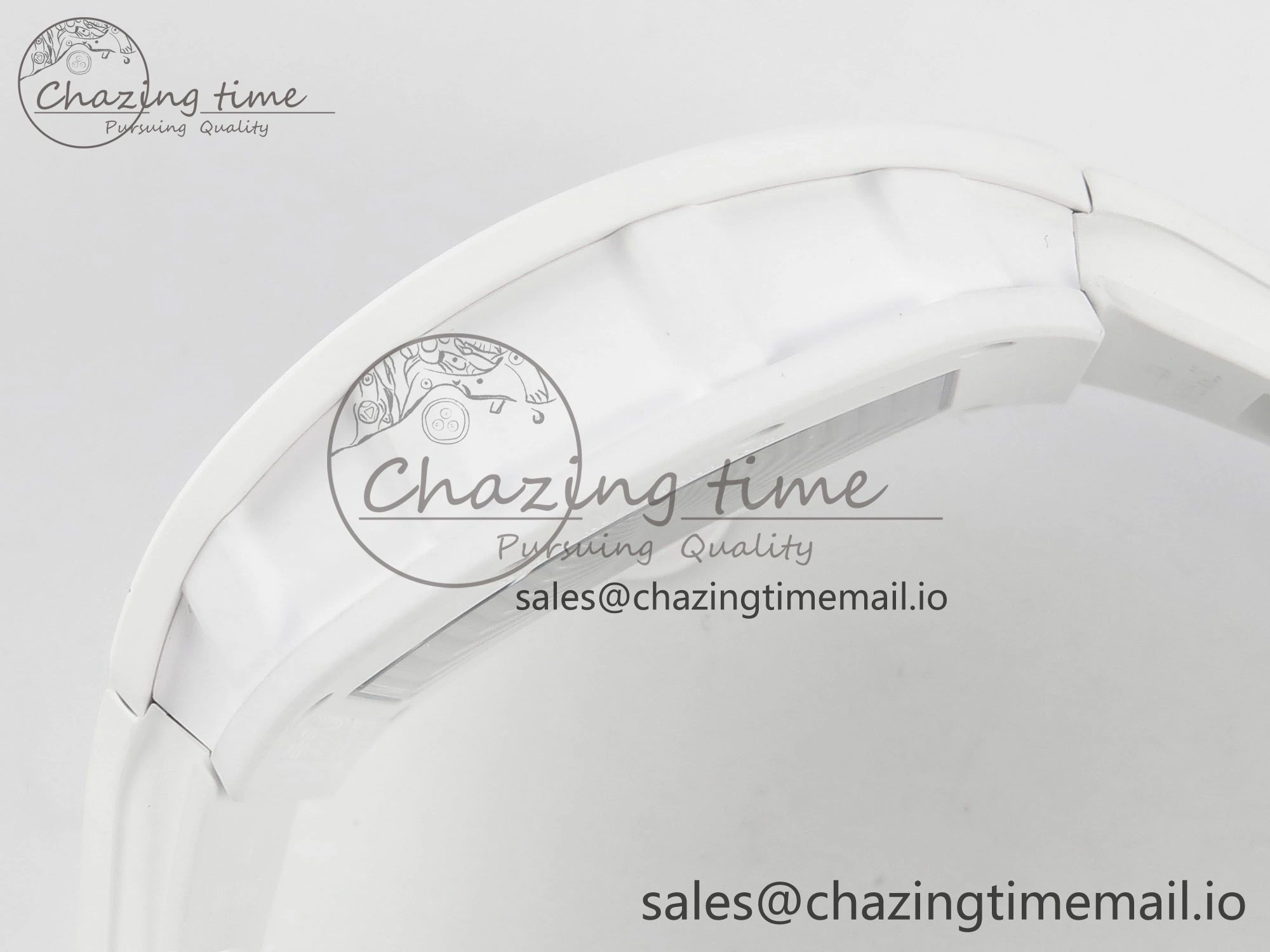RM055 White Ceramic ZF 1:1 Best Edition on Rubber Strap RMUL2 Super Clone V3