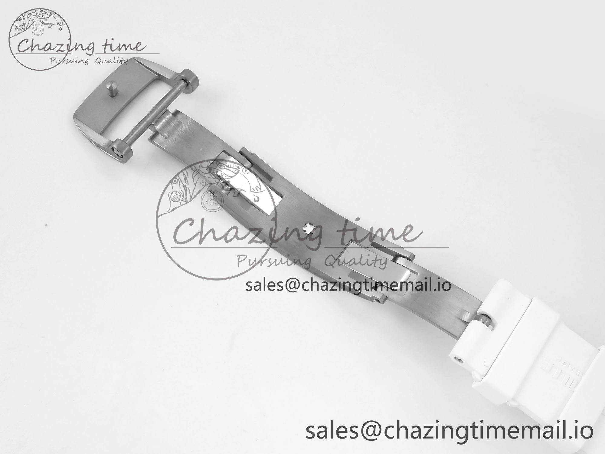 RM055 White Ceramic ZF 1:1 Best Edition on Rubber Strap RMUL2 Super Clone V3
