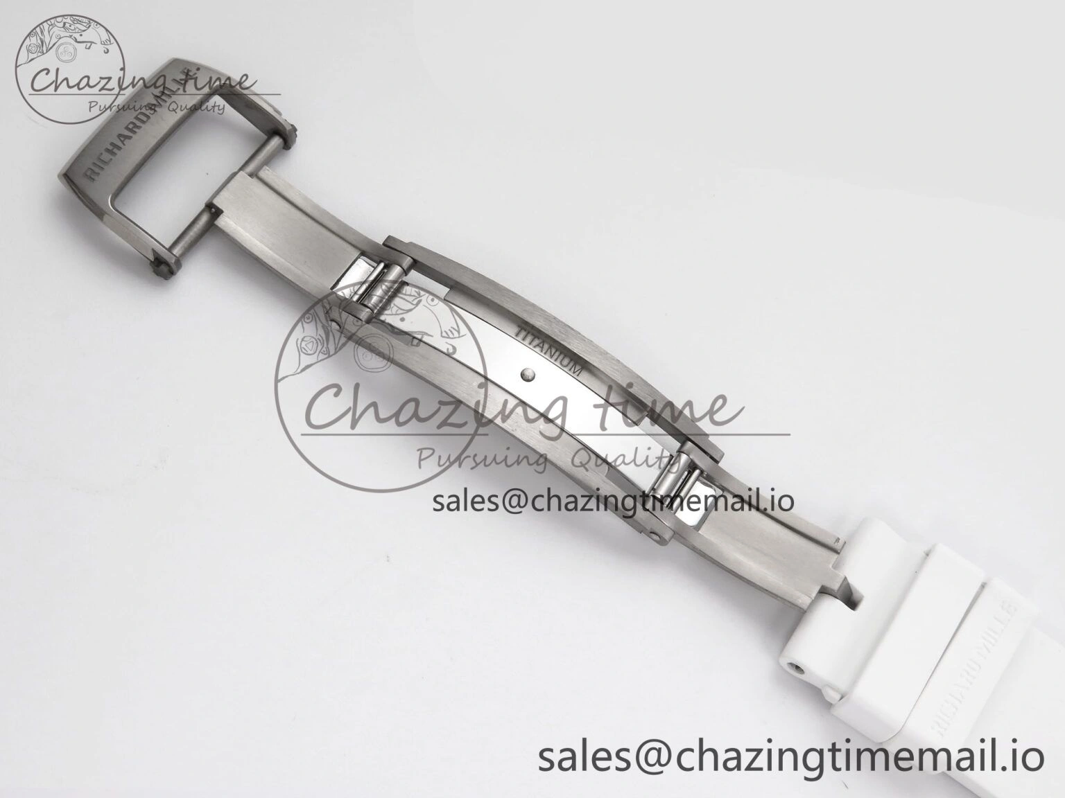 RM055 White Ceramic ZF 1:1 Best Edition on White Rubber Strap RMUL2 Super Clone