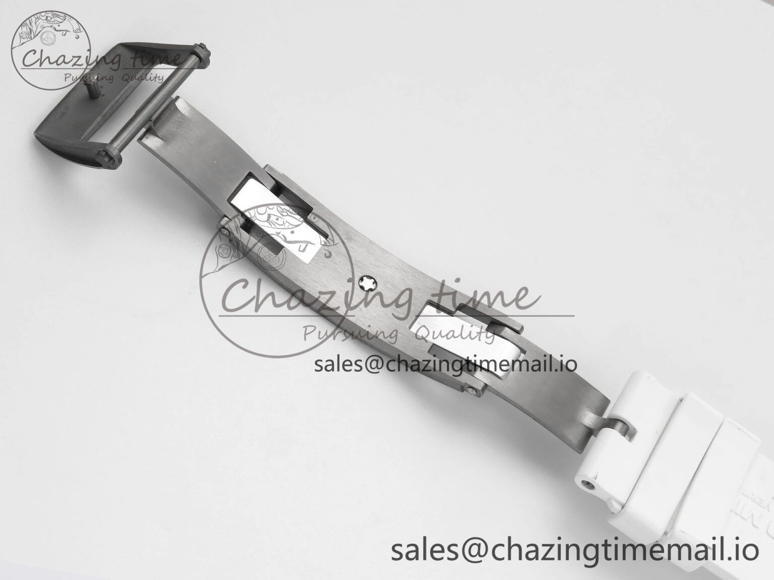 RM055 White Ceramic ZF 1:1 Best Edition on White Rubber Strap RMUL2 Super Clone