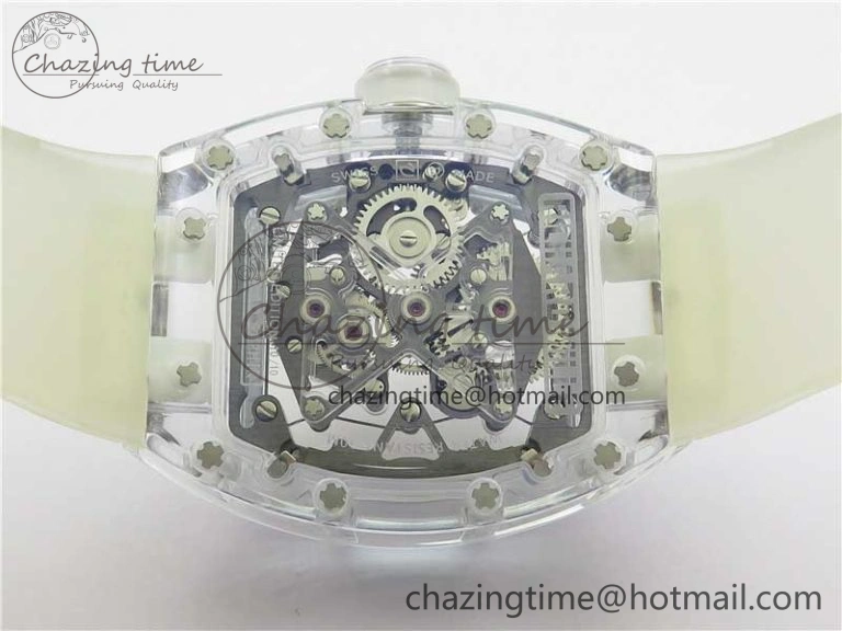 RM056-02 Transparent Tourbillon EURF Best Edition Skeleton Dial on Rubber Strap V2