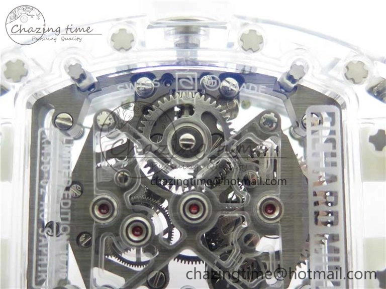 RM056-02 Transparent Tourbillon EURF Best Edition Skeleton Dial on Rubber Strap V2