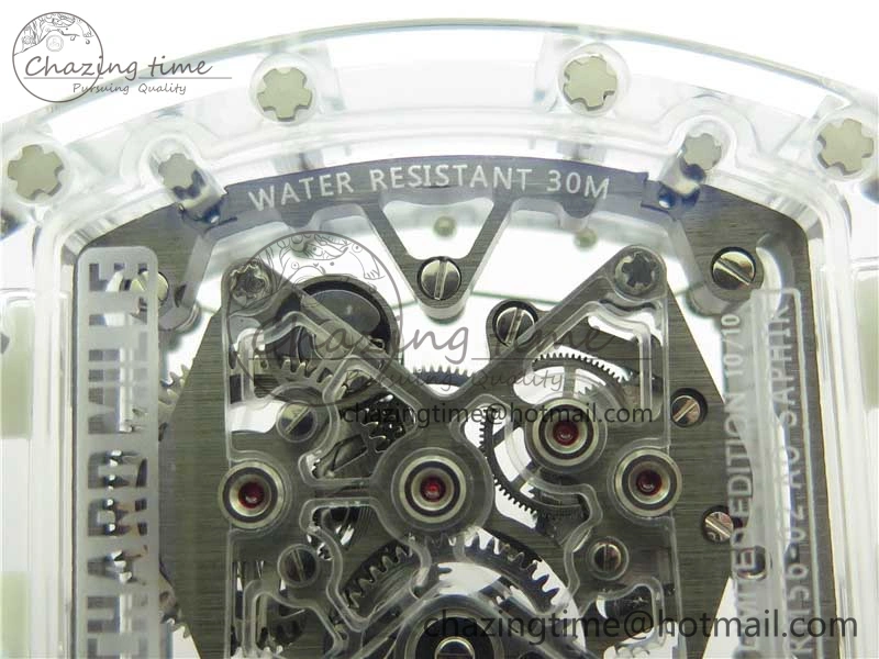 RM056-02 Transparent Tourbillon EURF Best Edition Skeleton Dial on Rubber Strap V2