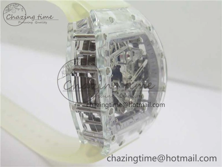 RM056-02 Transparent Tourbillon EURF Best Edition Skeleton Dial on Rubber Strap V2