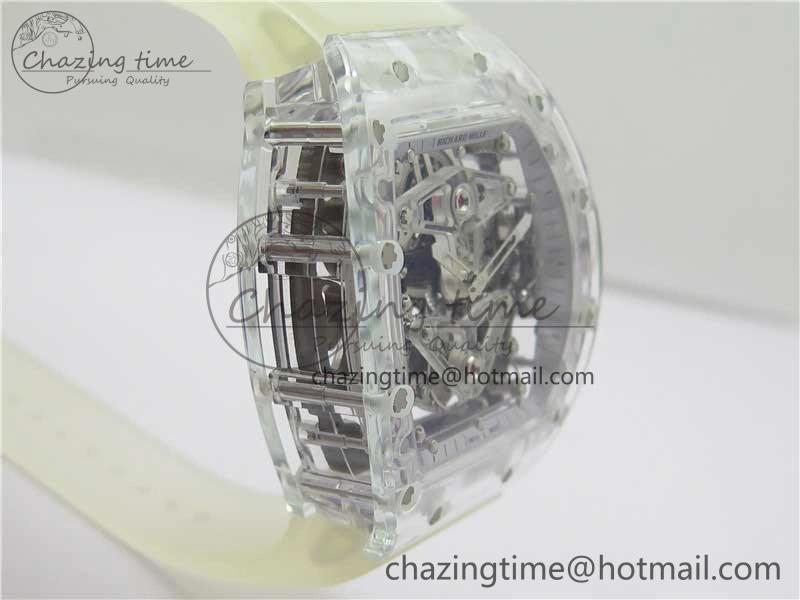 RM056-02 Transparent Tourbillon EURF Best Edition Skeleton Dial on Rubber Strap V2