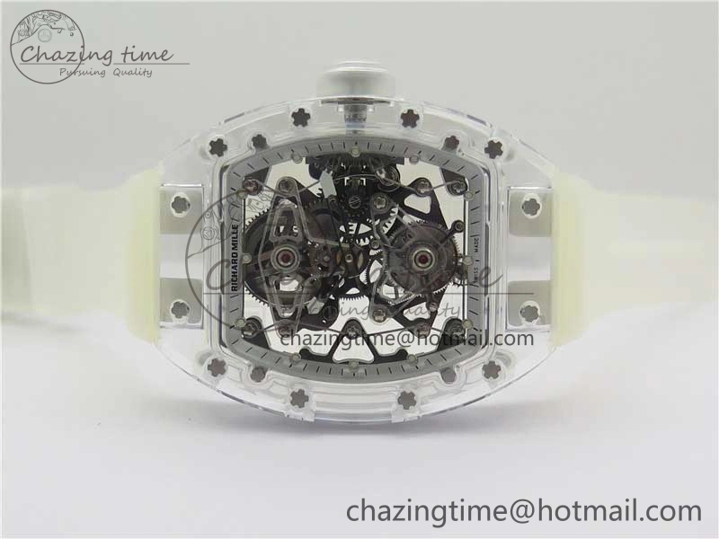 RM056-02 Transparent Tourbillon EURF Best Edition Skeleton Dial on Rubber Strap V2