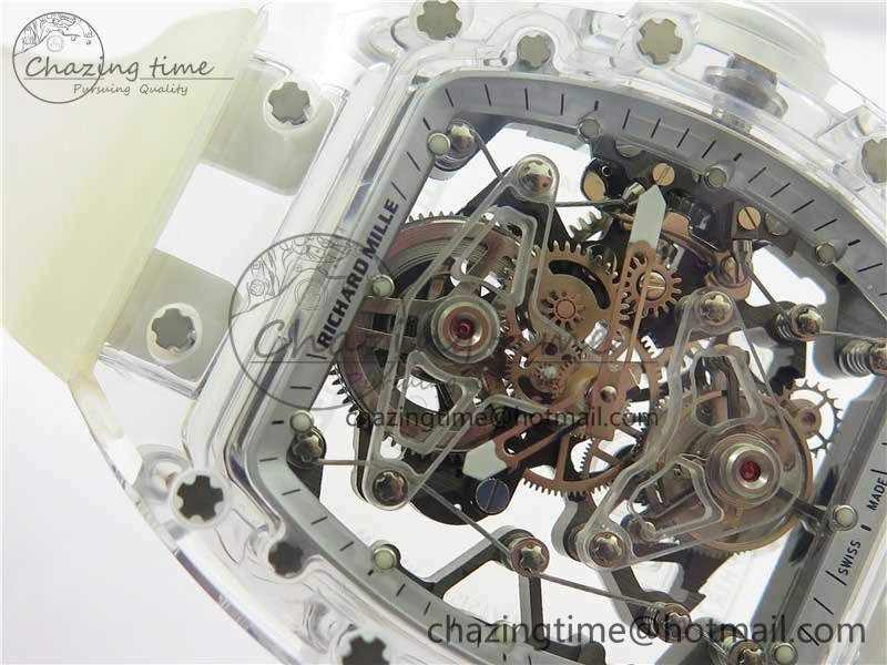 RM056-02 Transparent Tourbillon EURF Best Edition Skeleton Dial on Rubber Strap V2