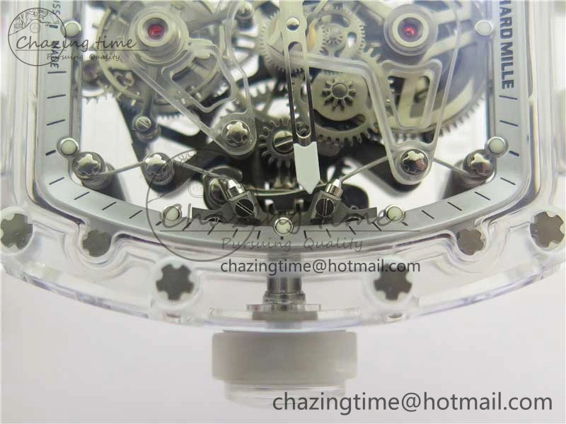 RM056-02 Transparent Tourbillon EURF Best Edition Skeleton Dial on Rubber Strap V2