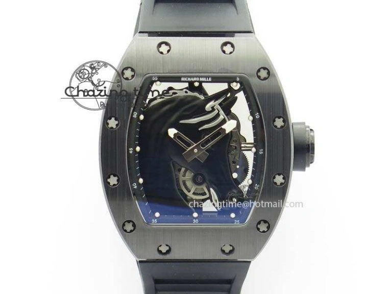 RM056 RMF Red Inner Bezel Skeleton Dial On Transparent Rubber Strap MIYOTA9015