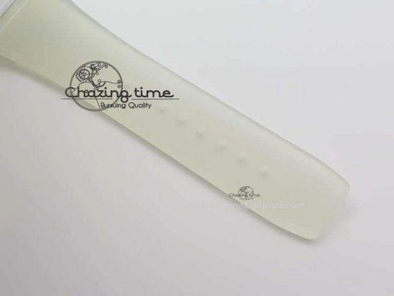 RM056 RMF Red Inner Bezel Skeleton Dial On Transparent Rubber Strap MIYOTA9015