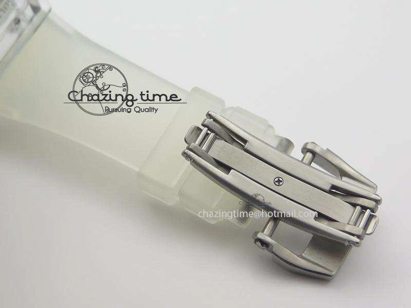 RM056 RMF Red Inner Bezel Skeleton Dial On Transparent Rubber Strap MIYOTA9015