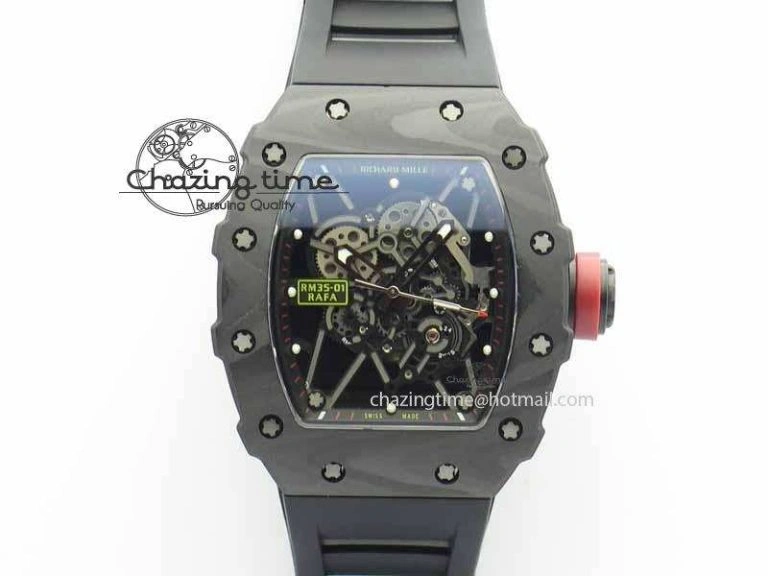 RM057 Dragon-Jackie Chan RG Rose Gold Dragon Dial On Black Rubber Strap A2824