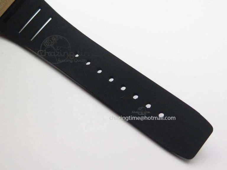 RM057 Dragon-Jackie Chan RG Rose Gold Dragon Dial On Black Rubber Strap A2824