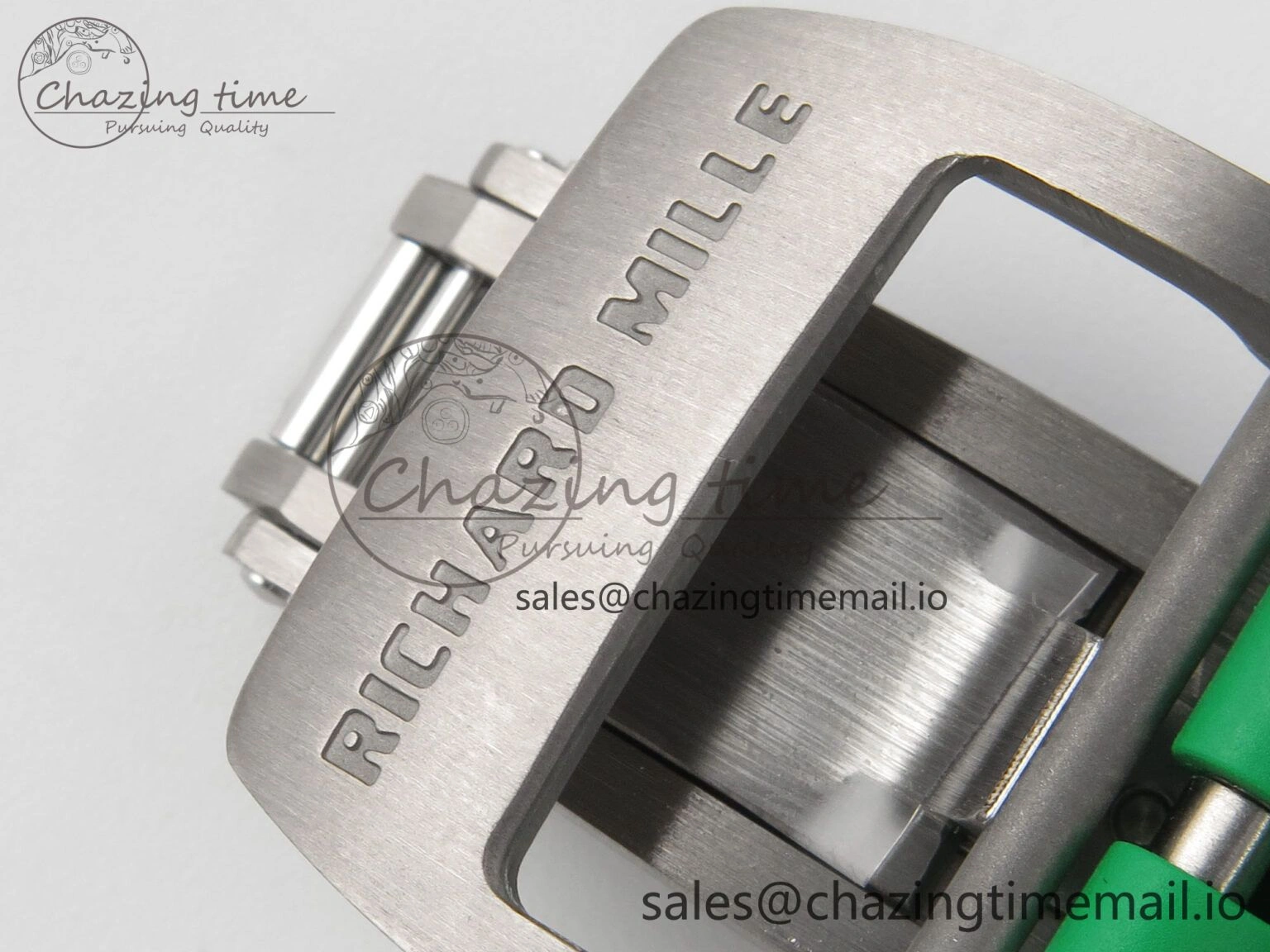 RM061 Black Ceramic APSF 1:1 Best Edition Yellow Green Skeleton Dial on Green Rubber Strap RMUL2 Super Clone
