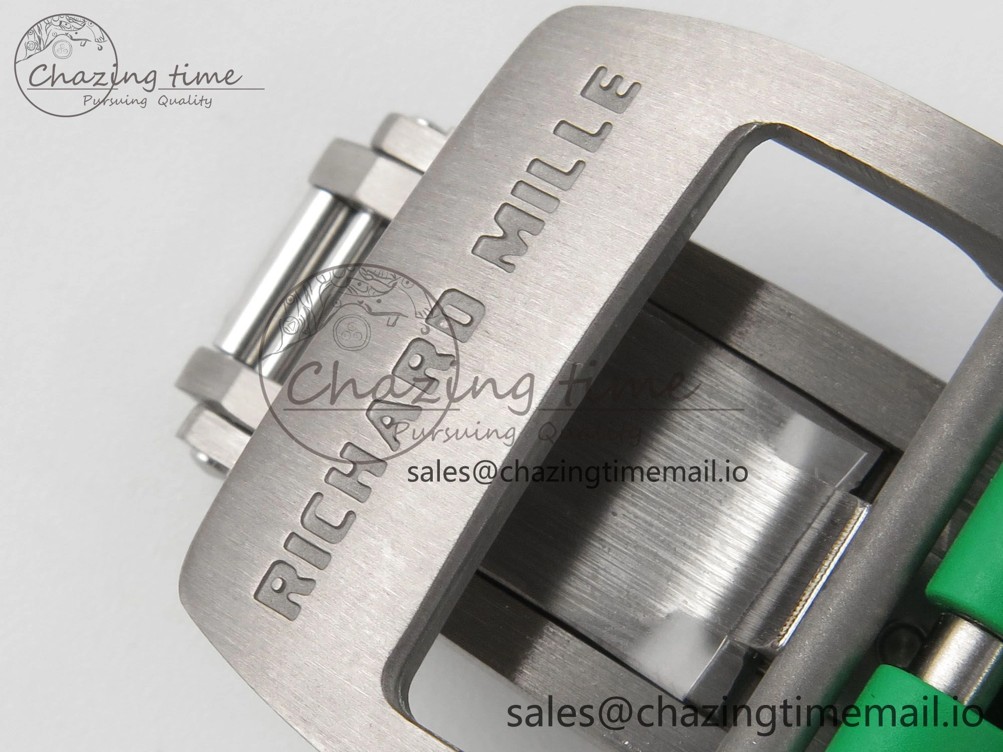 RM061 Black Ceramic APSF 1:1 Best Edition Yellow Green Skeleton Dial on Green Rubber Strap RMUL2 Super Clone