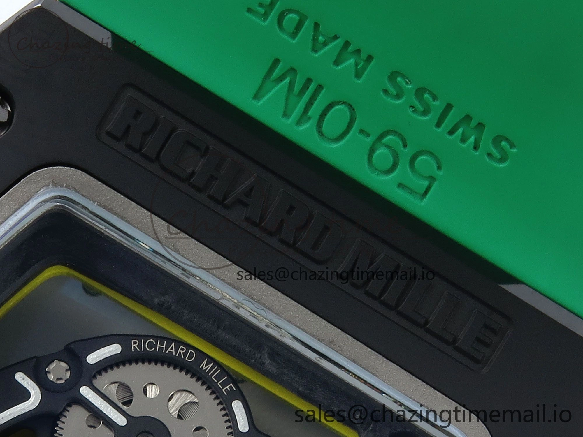 RM061 Black Ceramic ZF 1:1 Best Edition on Green Rubber Strap RMUL2 Super Clone