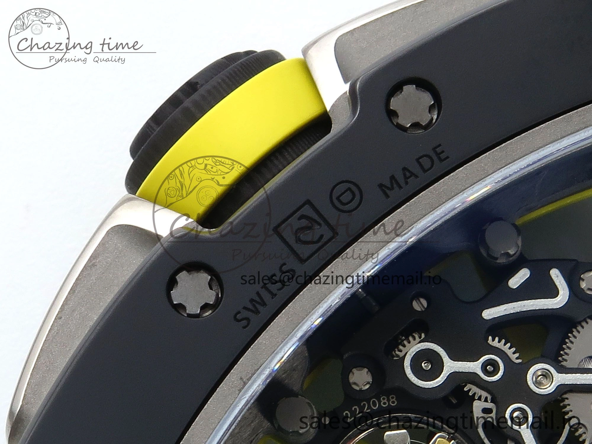 RM061 Black Ceramic ZF 1:1 Best Edition on Green Rubber Strap RMUL2 Super Clone