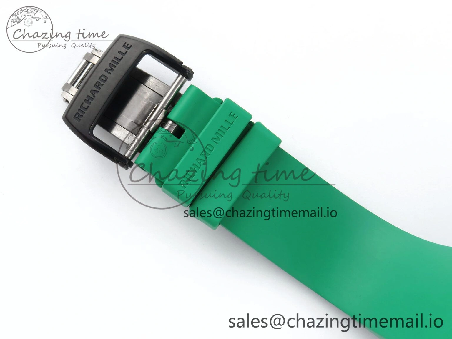 RM061 Black Ceramic ZF 1:1 Best Edition on Green Rubber Strap RMUL2 Super Clone