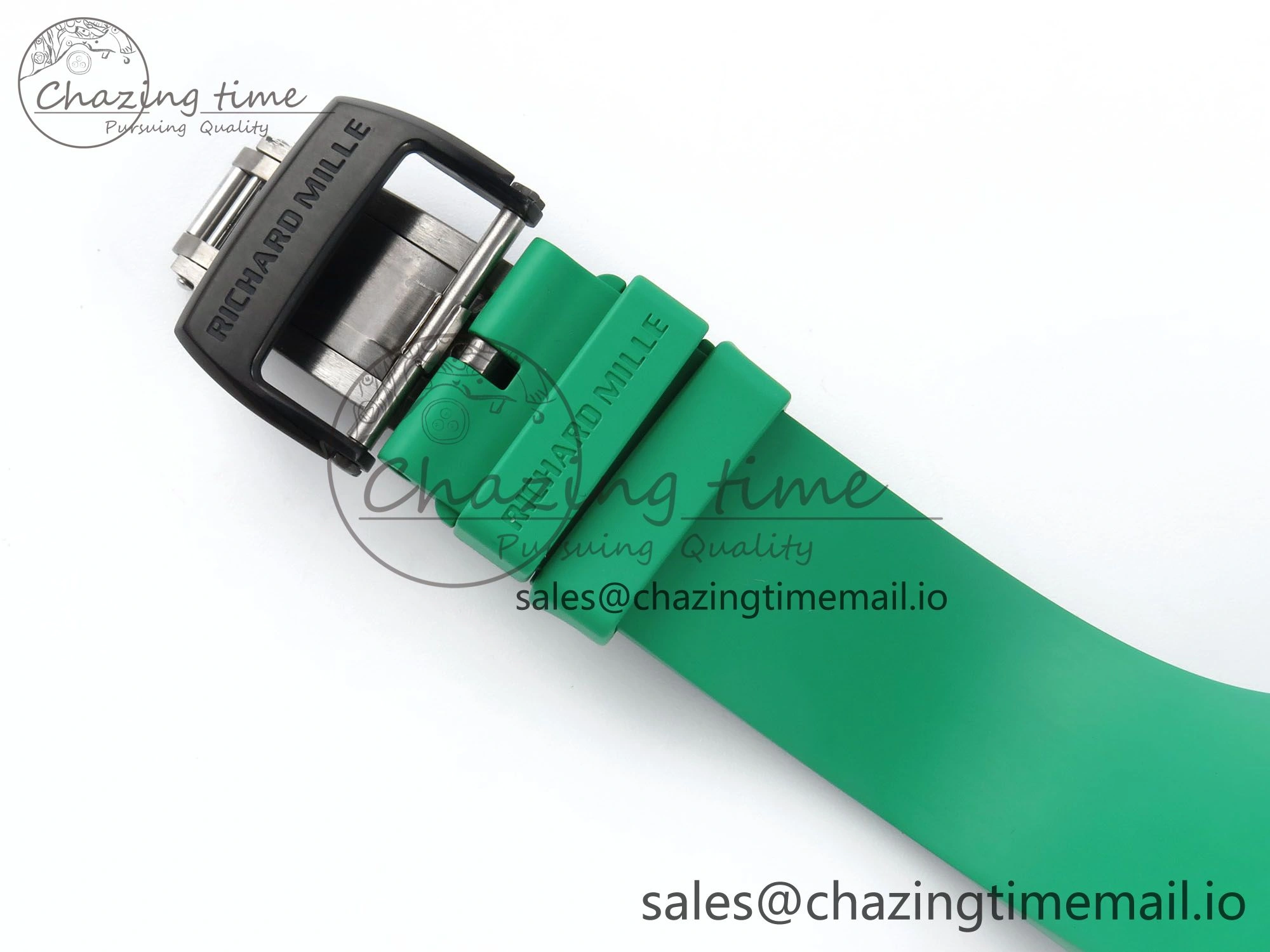 RM061 Black Ceramic ZF 1:1 Best Edition on Green Rubber Strap RMUL2 Super Clone
