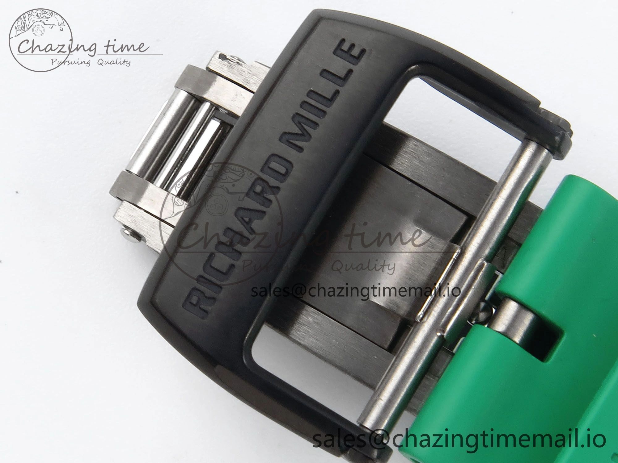 RM061 Black Ceramic ZF 1:1 Best Edition on Green Rubber Strap RMUL2 Super Clone