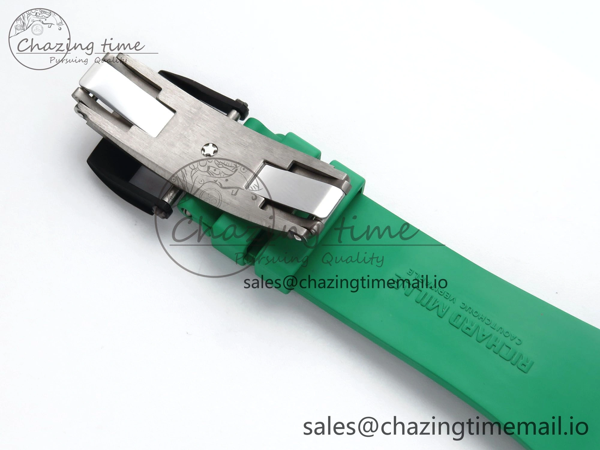 RM061 Black Ceramic ZF 1:1 Best Edition on Green Rubber Strap RMUL2 Super Clone