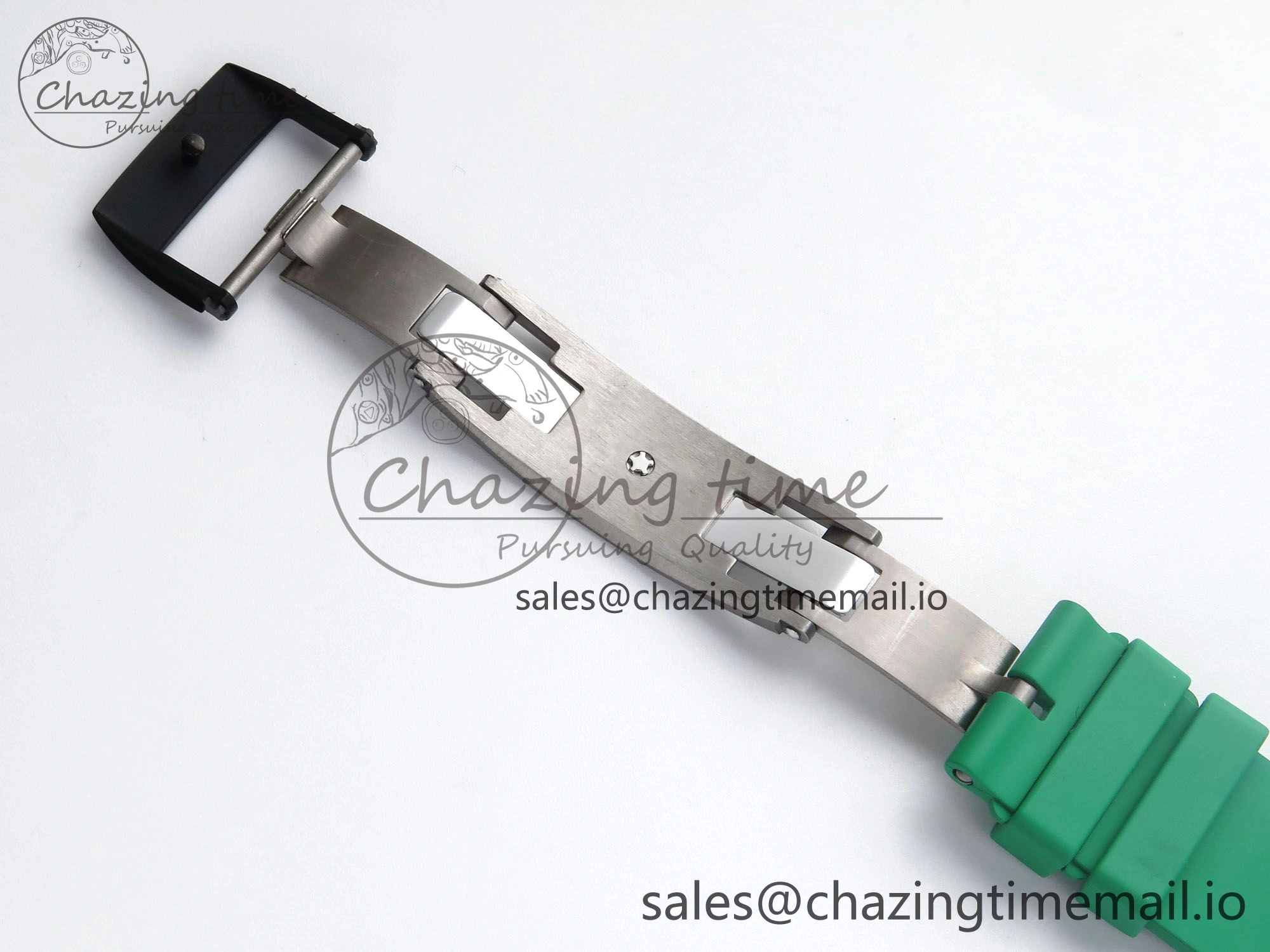 RM061 Black Ceramic ZF 1:1 Best Edition on Green Rubber Strap RMUL2 Super Clone