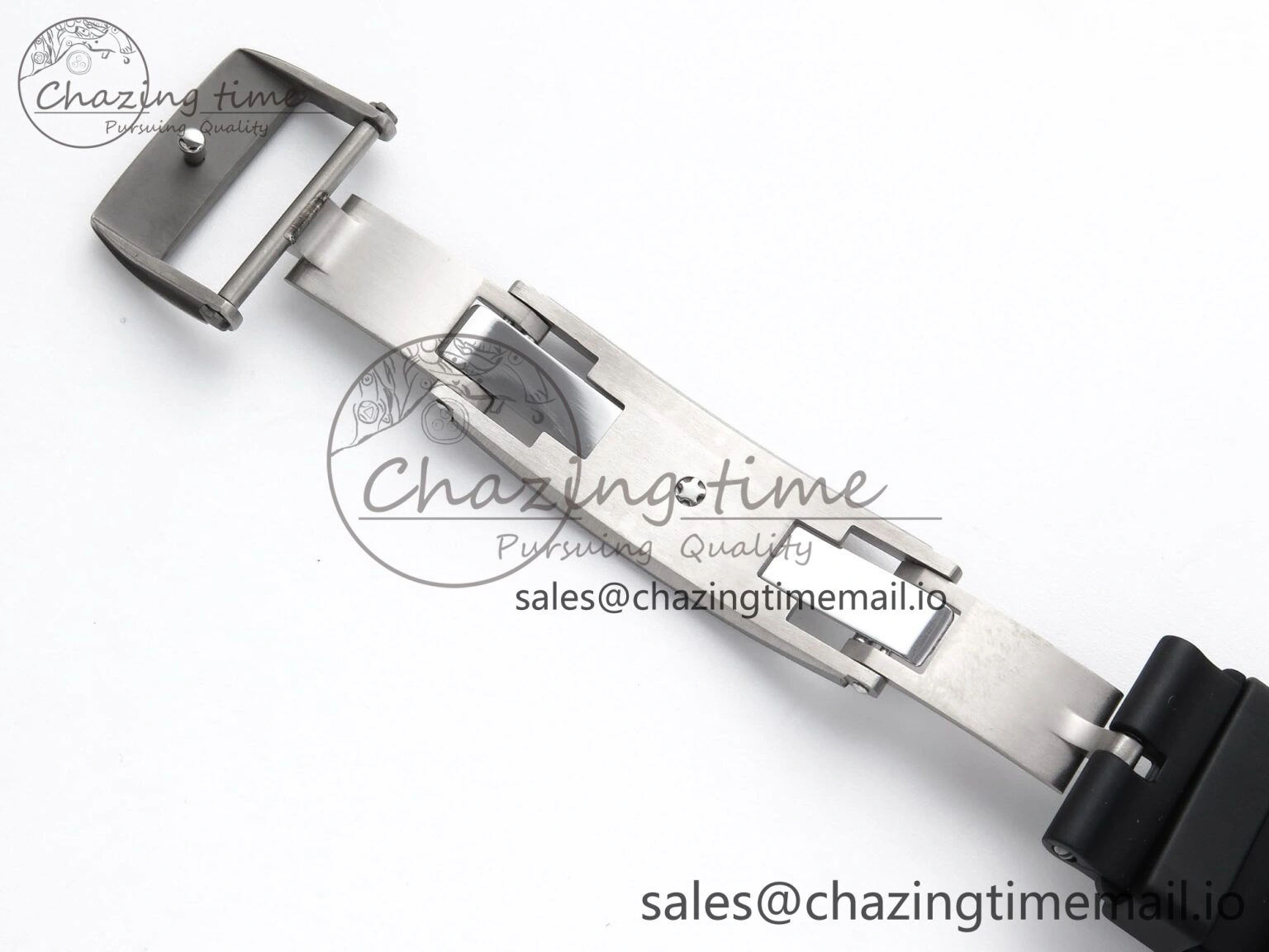 RM061 Black Ceramic ZF 1:1 Best Edition on White Rubber Strap RMUL2 Super Clone