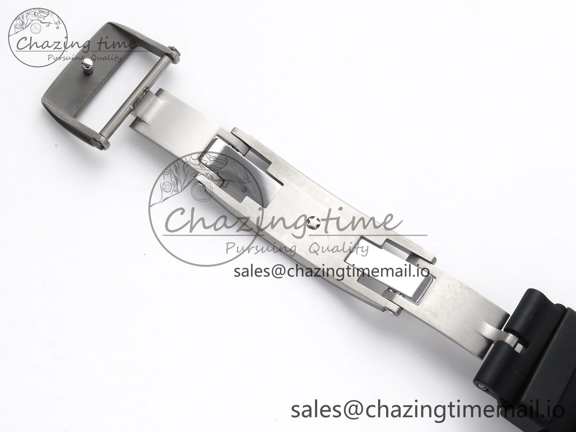 RM061 Black Ceramic ZF 1:1 Best Edition on White Rubber Strap RMUL2 Super Clone