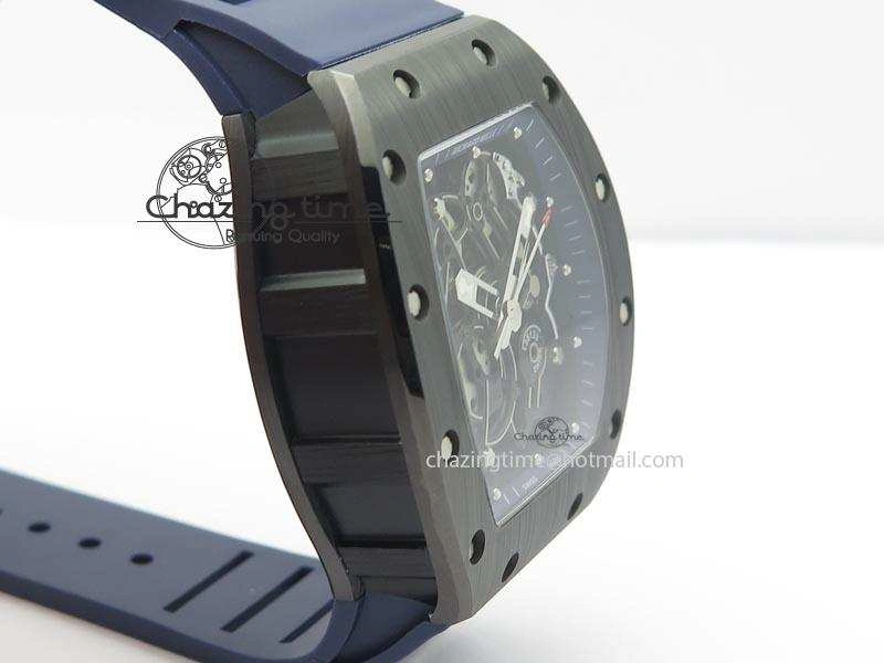 RM061 Blue Inner Bezel Skeleton Dial On Blue Rubber Strap MIYOTA8215 KVF
