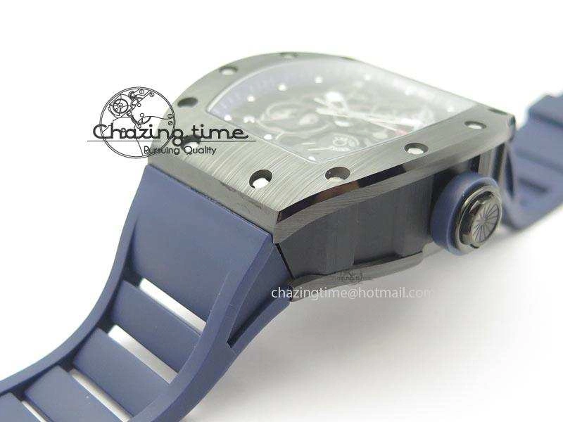 RM061 Blue Inner Bezel Skeleton Dial On Blue Rubber Strap MIYOTA8215 KVF