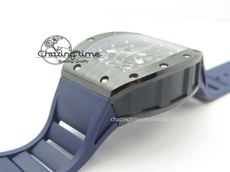 RM061 Blue Inner Bezel Skeleton Dial On Blue Rubber Strap MIYOTA8215 KVF