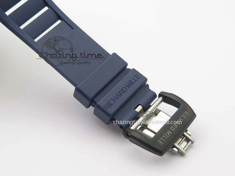 RM061 Blue Inner Bezel Skeleton Dial On Blue Rubber Strap MIYOTA8215 KVF