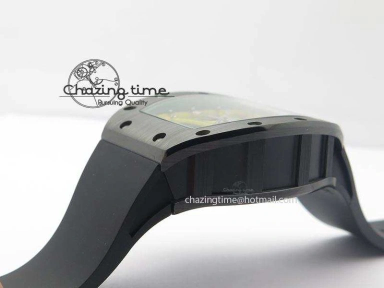 RM061 Green Inner Bezel Skeleton Dial On Black Rubber Strap MIYOTA8215 KVF