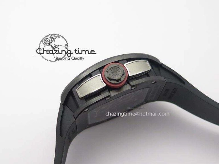 RM061 Red Inner Bezel Skeleton Dial On Black Rubber Strap MIYOTA8215 KVF