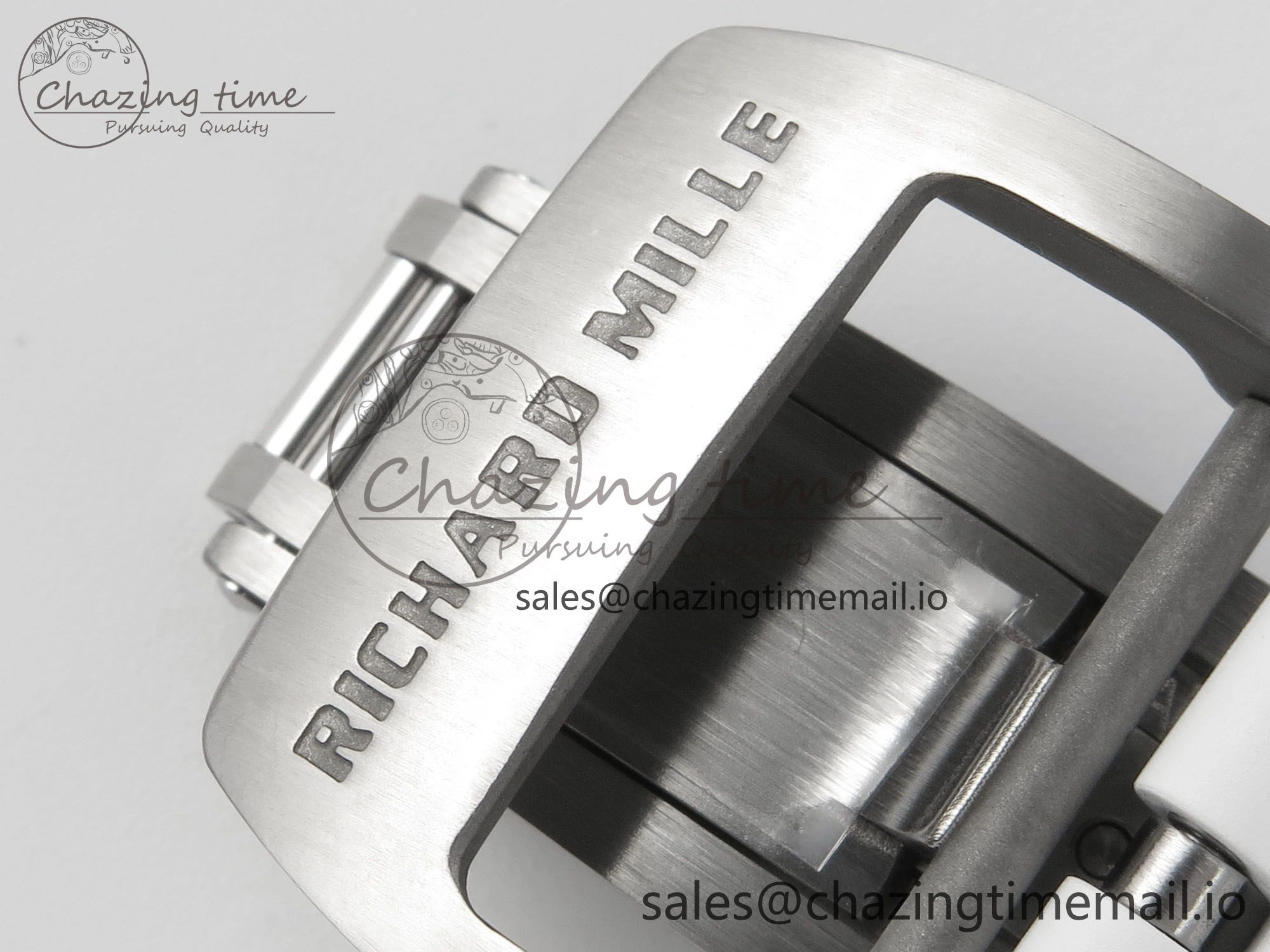 RM061 White Ceramic APSF 1:1 Best Edition Yellow Green Skeleton Dial on White Rubber Strap RMUL2 Super Clone