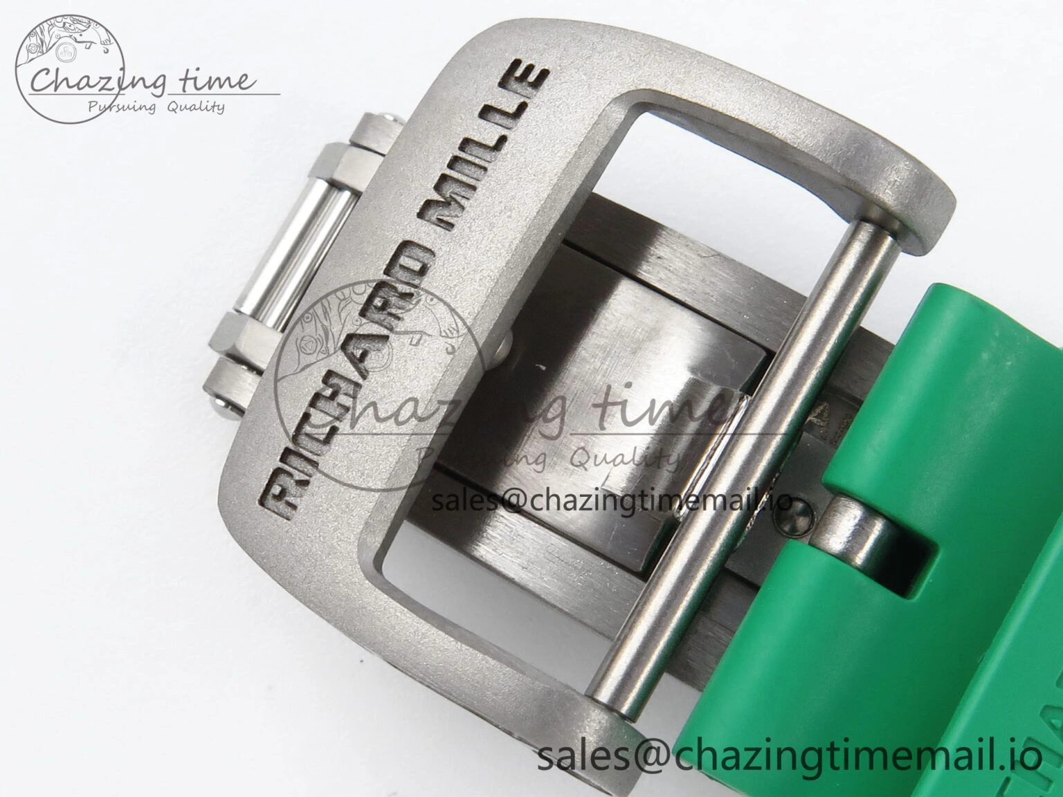 RM061 White Ceramic ZF 1:1 Best Edition on Green Rubber Strap RMUL2 Super Clone