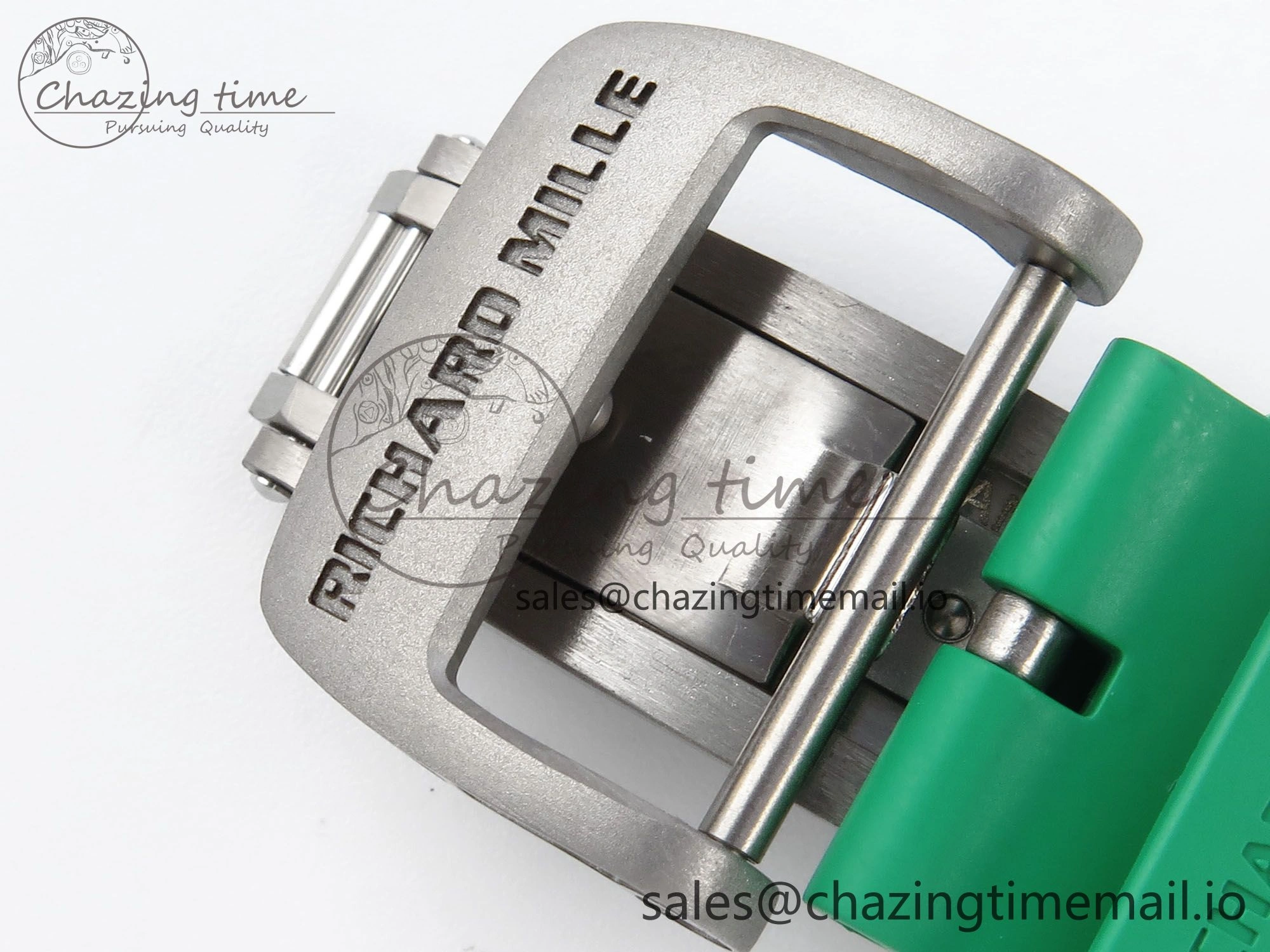 RM061 White Ceramic ZF 1:1 Best Edition on Green Rubber Strap RMUL2 Super Clone
